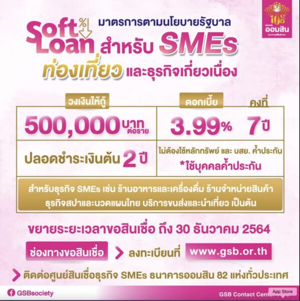 ออมสิน ปรับเกณฑ์ขยายความช่วยเหลือ SMEs