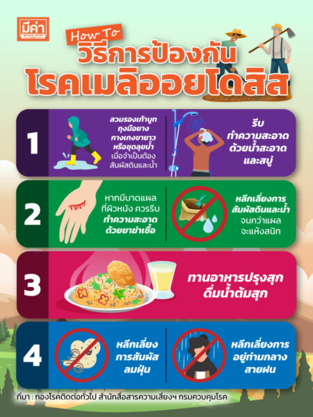 How to วิธีการป้องกันโรคเมลิออยโดสิส
