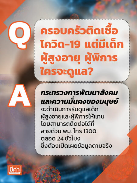 ครอบครัวติดเชื้อโควิด-19 แต่มีเด็ก ผู้สูงอายุผู้พิการ ใครจะดูแล?