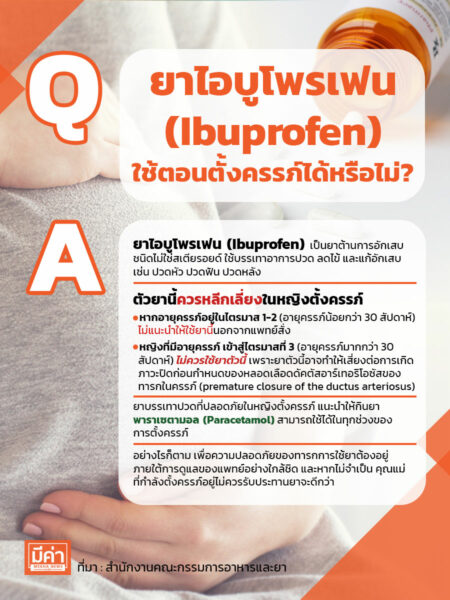 ยาไอบูโพรเฟน (Ibuprofen) ใช้ตอนตั้งครรภ์ได้หรือไม่