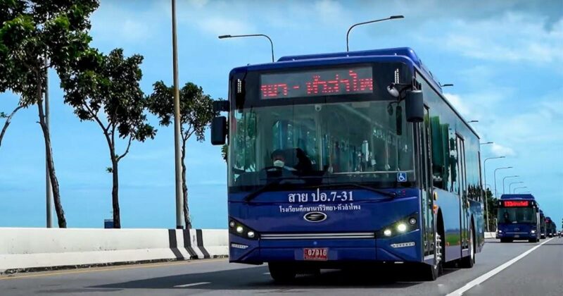 ไทยสมายด์บัส เตรียมเปิดใช้ “E-Bus” รถบัสพลังงานไฟฟ้า 10 เส้นทาง เดือน ต.ค.