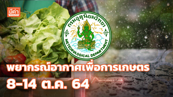 กรมอุตุฯ พยากรณ์อากาศเพื่อการเกษตร 8-14 ต.ค. 64 ภาคไหนต้องระวังอะไร เช็กเลย! พยากรณ์อากาศเพื่อการเกษตร 8-14 ต.ค. 64