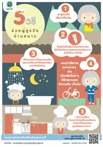 กรมอนามัย แนะ ‘เด็กเล็ก-ผู้สูงอายุ’ ดูแลสุขภาพช่วงหน้าหนาว เพิ่มความอบอุ่นร่างกาย