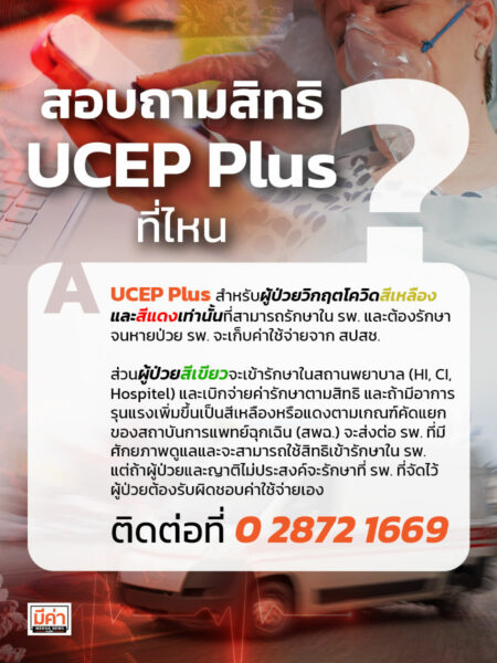 สอบถามสิทธิ UCEP Plus ที่ไหน ?