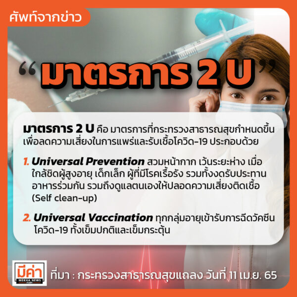 มาตรการ 2 U คือ
