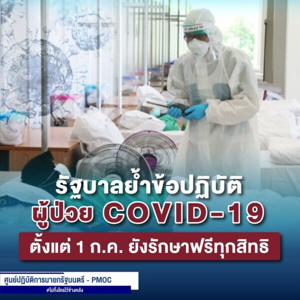 ขั้นตอนรักษาโควิด ล่าสุด