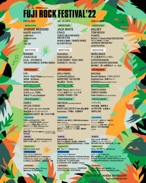 fuji rock festival 2022