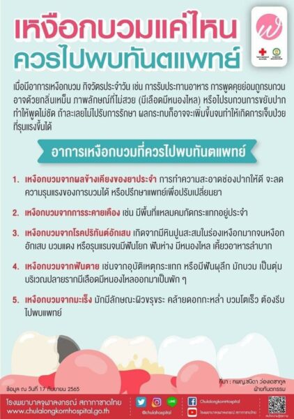 เหงือกบวม ไปพบทันตแพทย์