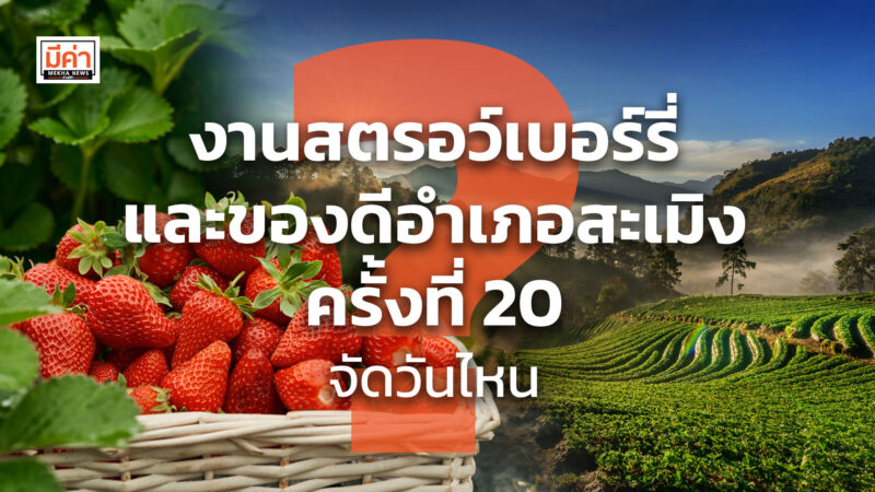 งานสตรอว์เบอร์รีและของดีอำเภอสะเมิง ครั้งที่ 20 จัดวันไหน ?