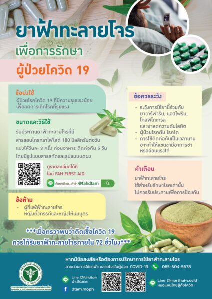 ยาฟ้าทะลายโจร ใช้อย่างไรให้ปลอดภัย
