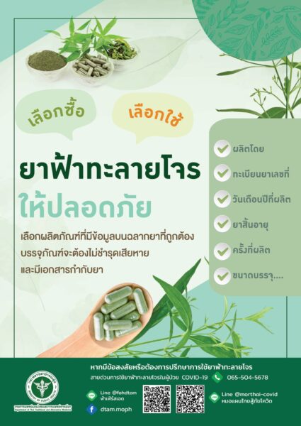 ยาฟ้าทะลายโจร ใช้อย่างไรให้ปลอดภัย