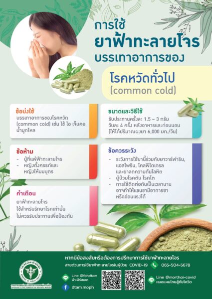 ยาฟ้าทะลายโจร ใช้อย่างไรให้ปลอดภัย