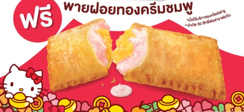 แมคโดนัลด์ แจกพายฝอยทองครีมชมพู ฟรี! 9-11 ก.พ. 67 ส่องสาขา เงื่อนไข ที่นี่!