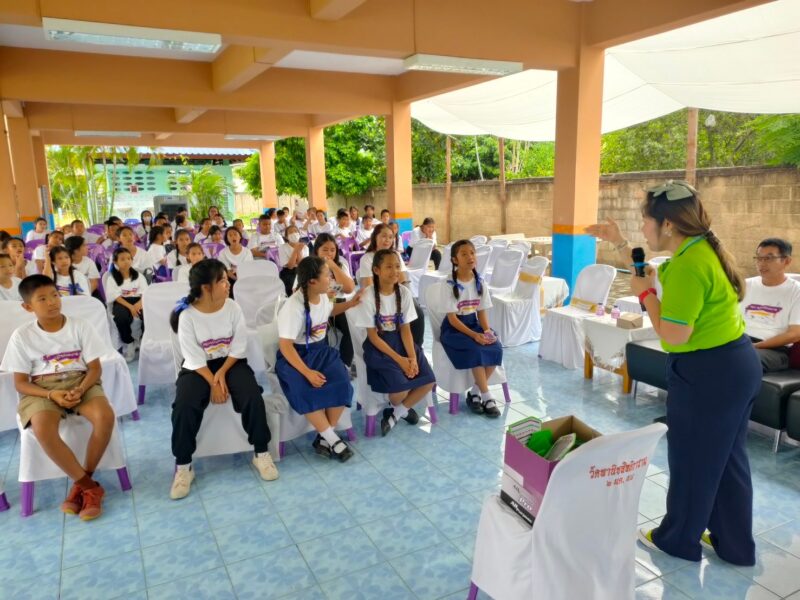 วศ.อว. ร่วมกับ กฟภ. เสริมห้องสมุดแหล่งการเรียนรู้อนุรักษ์พลังงานและสิ่งแวดล้อม รร.บ้านป่าซาง จ.ลำพูน