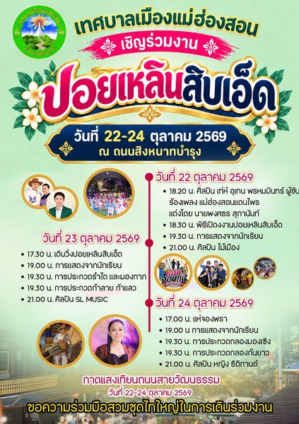 ประเพณีปอยเหลินสิบเอ็ด (แห่จองพารา) จ.แม่ฮ่องสอน
