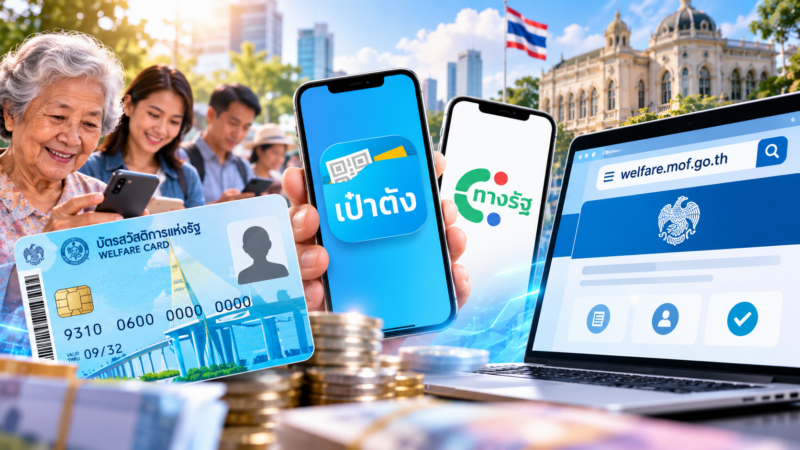 วิธีเช็กผลทบทวนสิทธิบัตรสวัสดิการแห่งรัฐ 2569 ผ่านเป๋าตัง ทางรัฐ และ welfare.mof.go.th