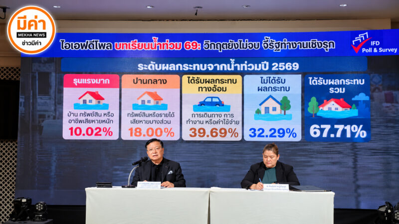 ผลการสำรวจไอเอฟดีโพล เรื่อง บทเรียนน้ำท่วม 69